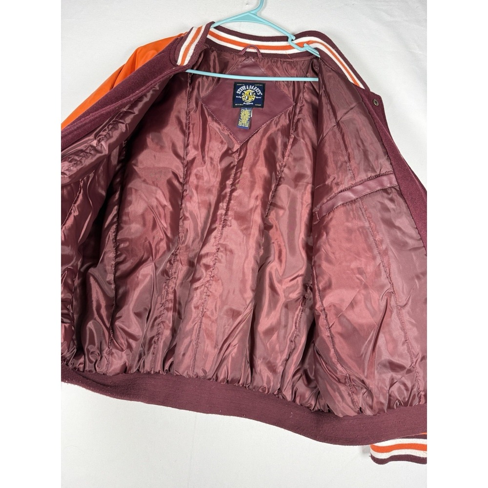 VTG Virginia Tech Hokies Wool Varsity Jacket Men's Large Steve And Barry's 90s - Picture 4 of 8